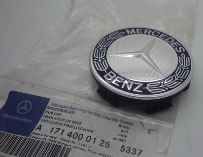 Capac mijloc janta aliaj argintiu/albastru OE Mercedes-Benz, A17140001255337