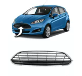 Grila bara fata, grila radiator, ornament cromat, Ford Fiesta 2013-2017, 1778257