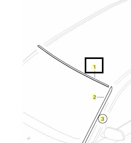 Ornament superior parbriz (cheder) BMW E60, 51317166841