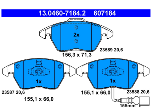 3C0698151P placute fata